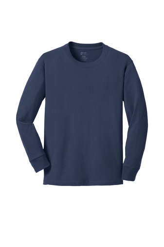 Port & Company® Youth Long Sleeve Core Cotton Tee