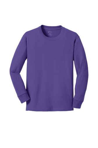 Port & Company® Youth Long Sleeve Core Cotton Tee