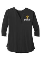 Ladies Concept 3/4-Sleeve Soft Split Neck Top