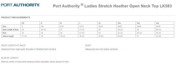 Port Authority ® Ladies Stretch Heather Open Neck Top
