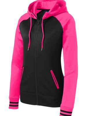 Sport-Tek® Ladies Sport-Wick® Varsity Fleece Full-Zip Hooded Jacket