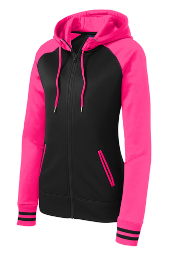 Sport-Tek® Ladies Sport-Wick® Varsity Fleece Full-Zip Hooded Jacket