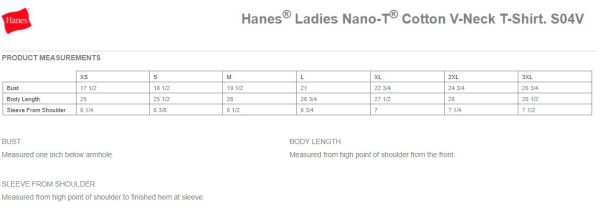 Hanes® Ladies Nano-T® Cotton V-Neck T-Shirt