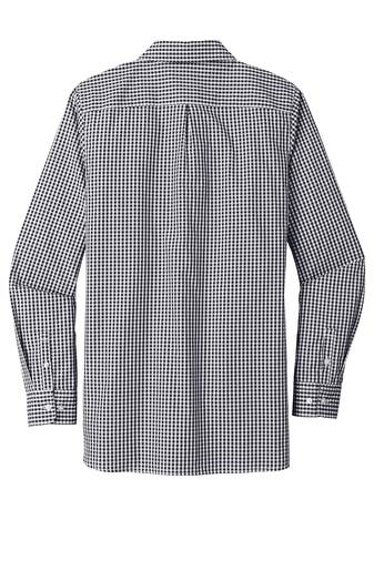 Ladies Broadcloth Gingham Easy Care Shirt