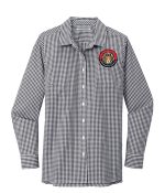 Ladies Broadcloth Gingham Easy Care Shirt