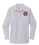 Ladies Broadcloth Gingham Easy Care Shirt
