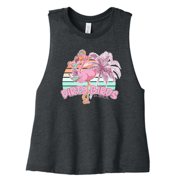 Dirty Birds Racerback Cropped Tank