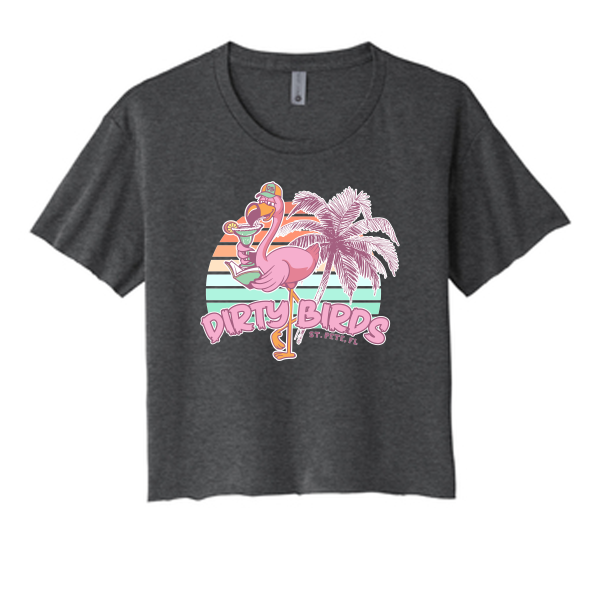 Dirty Birds Racerback Crop Tee