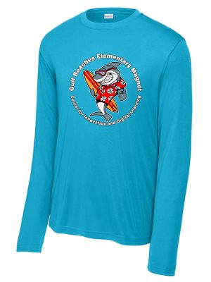 Gulf Beaches Rash Guard - Atomic Blue