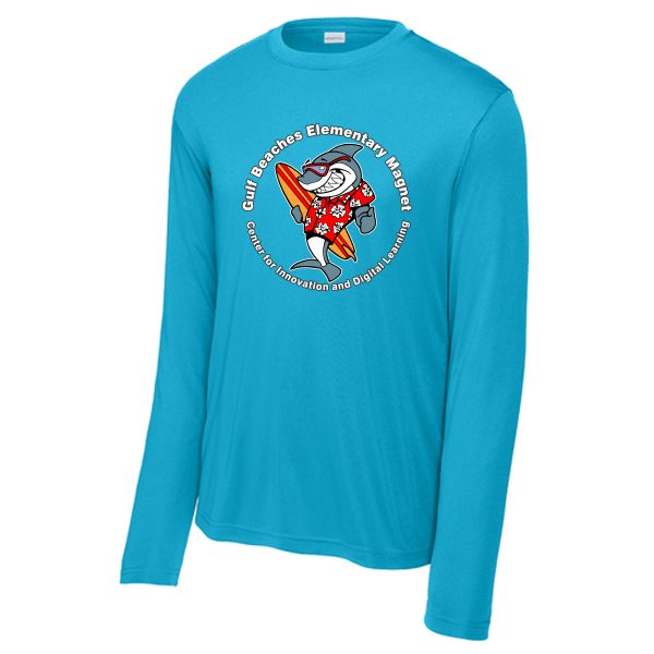 Gulf Beaches Rash Guard - Atomic Blue