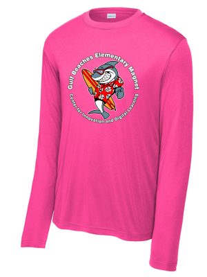 Gulf Beaches Rash Guard - Neon Pink