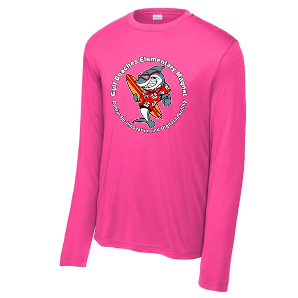 Gulf Beaches Rash Guard - Neon Pink