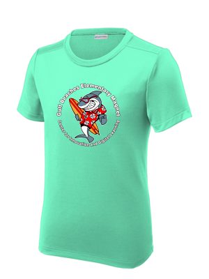 Gulf Beaches Short Sleeve Rash Guard - Bright Seafoam